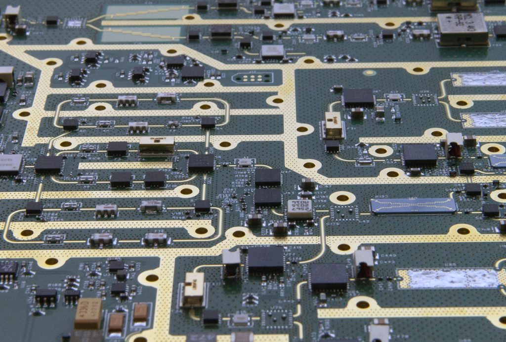 A close up of the electronics on a computer board